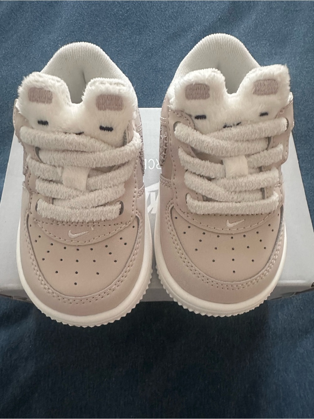 Nike Kids Plush Light Beige Sneakers